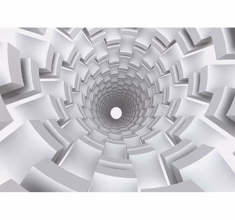 Bílá roleta s efektem 3d papírového tunelu - TenStickers