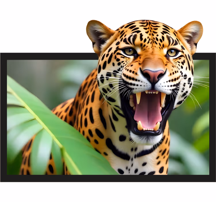 Roleta do obývacího pokoje leopard v rámu - TenStickers