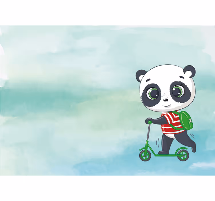 Roleta děti panda italské tričko - TenStickers