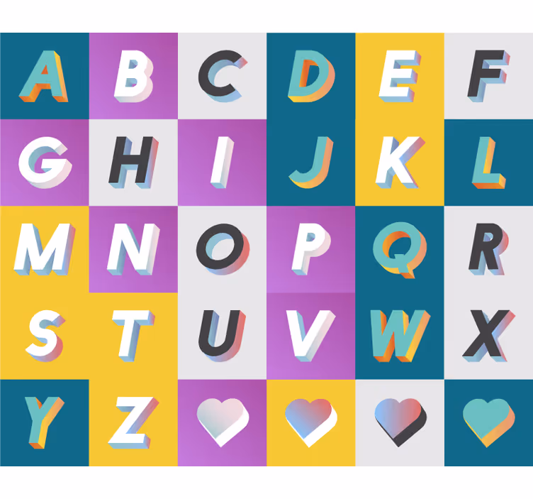 Roleta děti barevná abecední herna - TenStickers