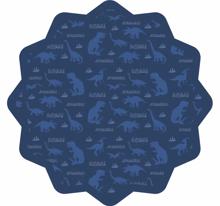 Roleta děti s dinosaurími siluetami na světle modré - TenStickers