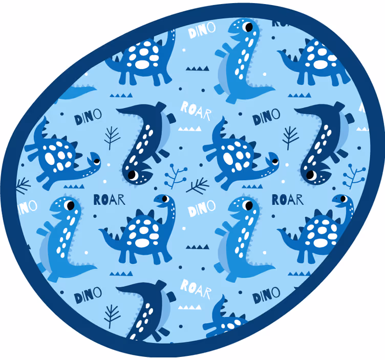 Roleta děti s modrým pozadím dinosaurů - TenStickers