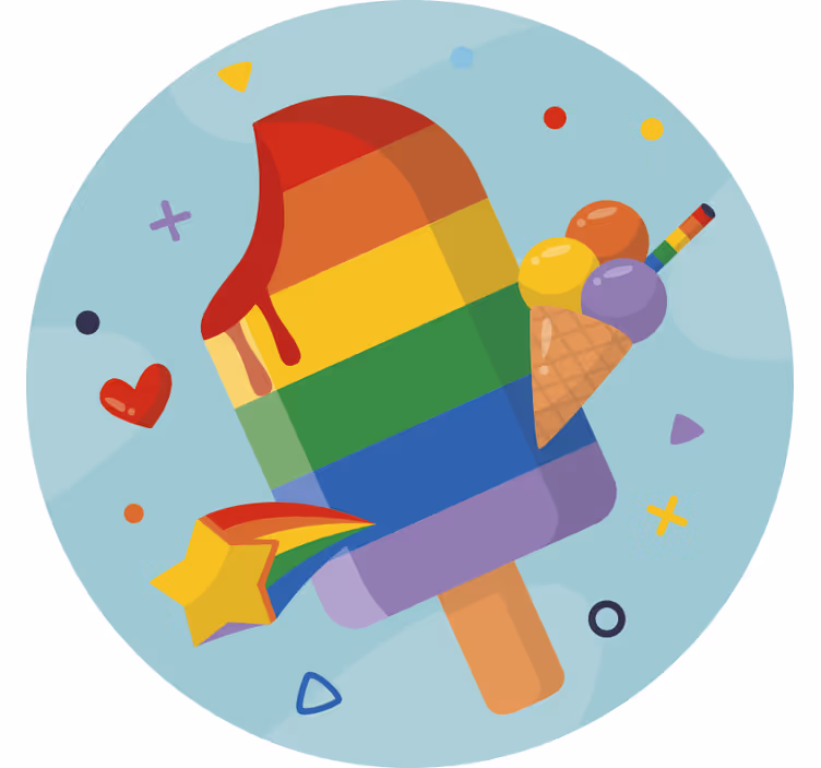 Roleta děti duhové nanuky - TenStickers