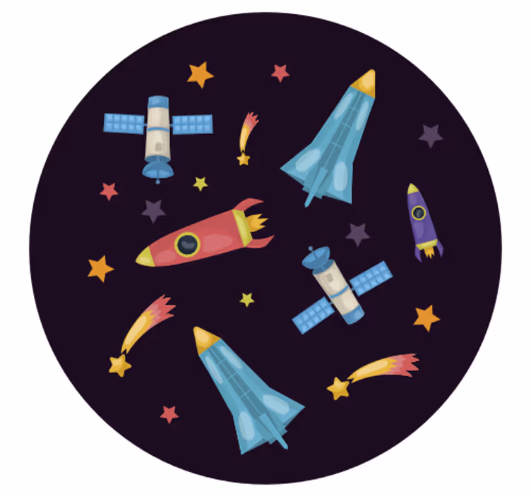 Roleta děti vesmírné rakety a planety - TenStickers