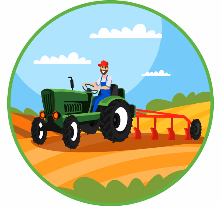 Roleta děti traktor na orbu - TenStickers
