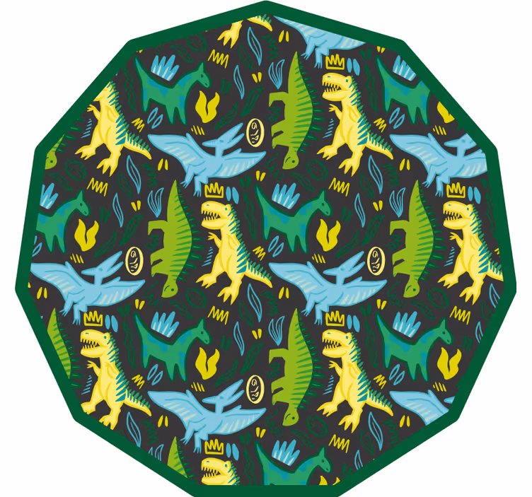 Roleta děti s potiskem zelených dinosaurů - TenStickers