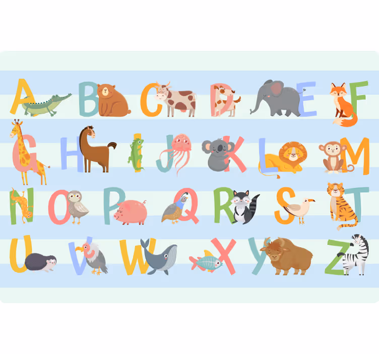 Roleta děti abeceda s obrázky - TenStickers