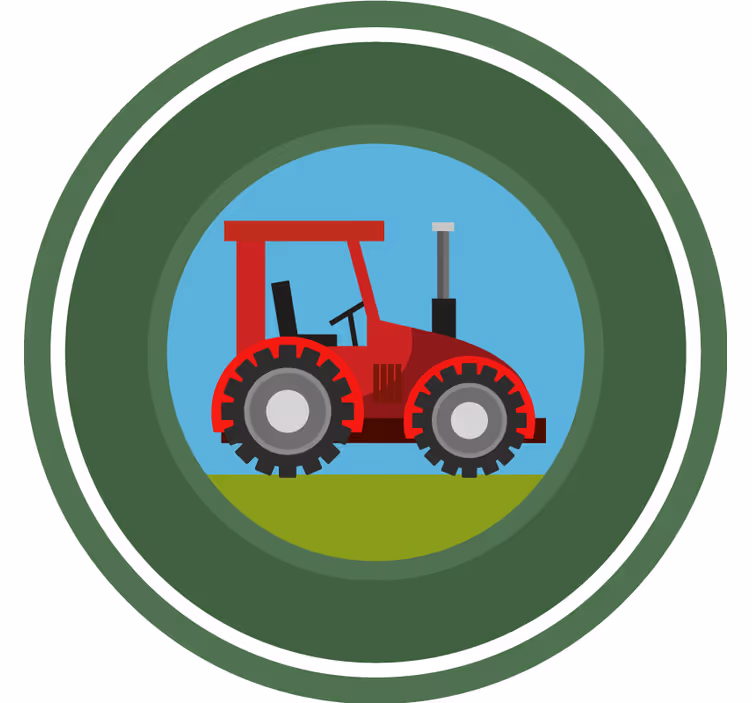 Roleta děti zelený kruh traktor - TenStickers