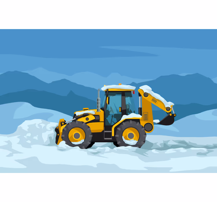 Roleta děti realistický žlutý traktor - TenStickers