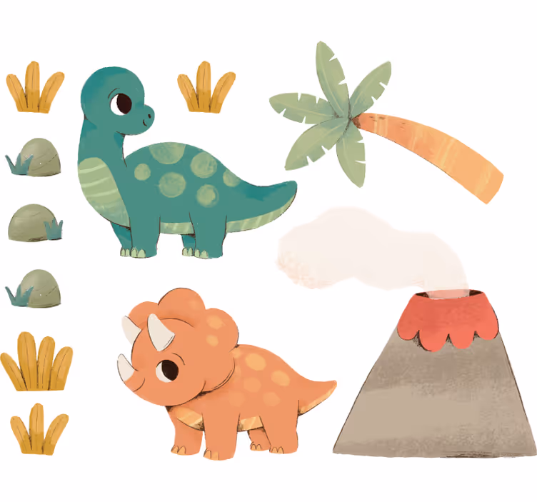 Roleta děti s akvarelovými dinosaury - TenStickers