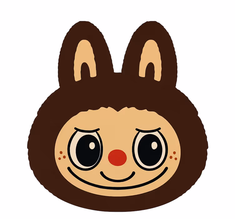 Roleta děti design labubu hnědá - TenStickers