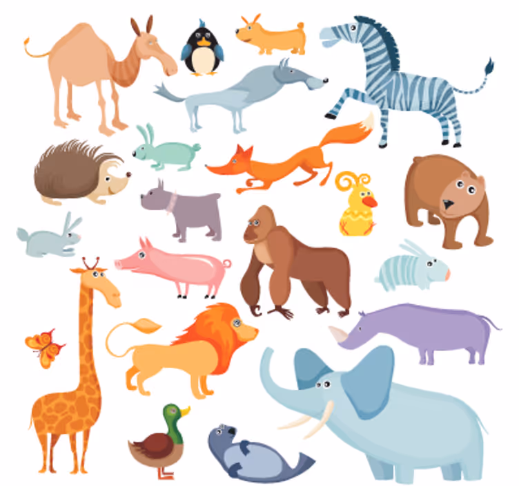 Roleta děti divoká zvířata - TenStickers