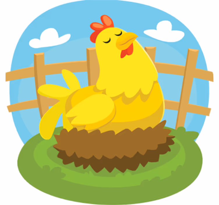 Roleta děti skládací slepička - TenStickers