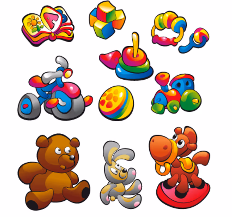 Roleta děti kolekce nálepek s hračkami - TenStickers