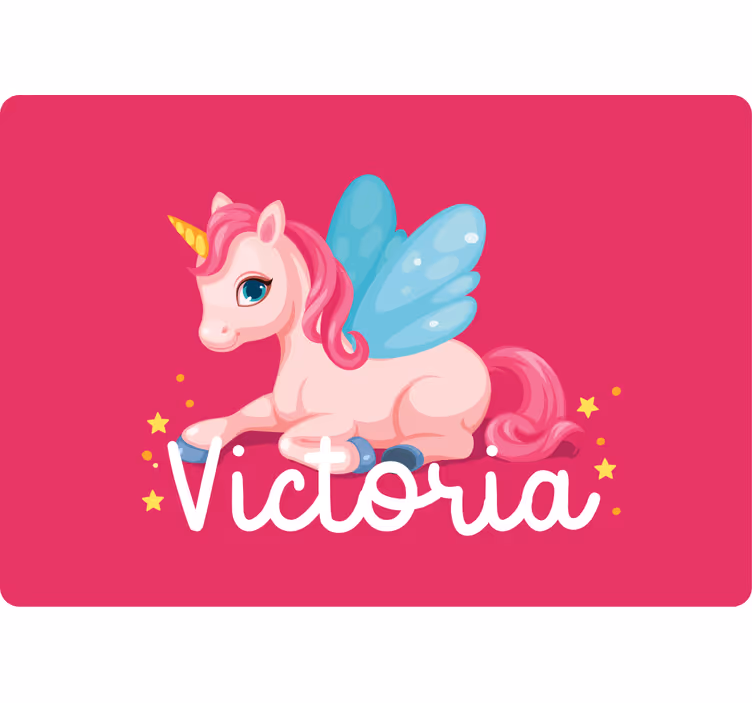Roleta děti veselý růžový šťastný jednorožec - TenStickers
