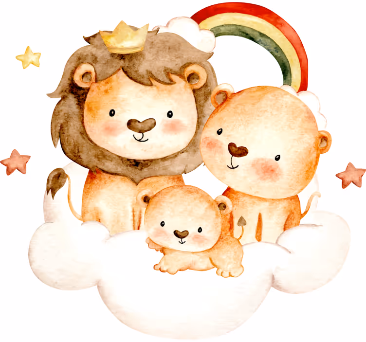 Roleta děti s hvězdami a mraky zvířátek - TenStickers