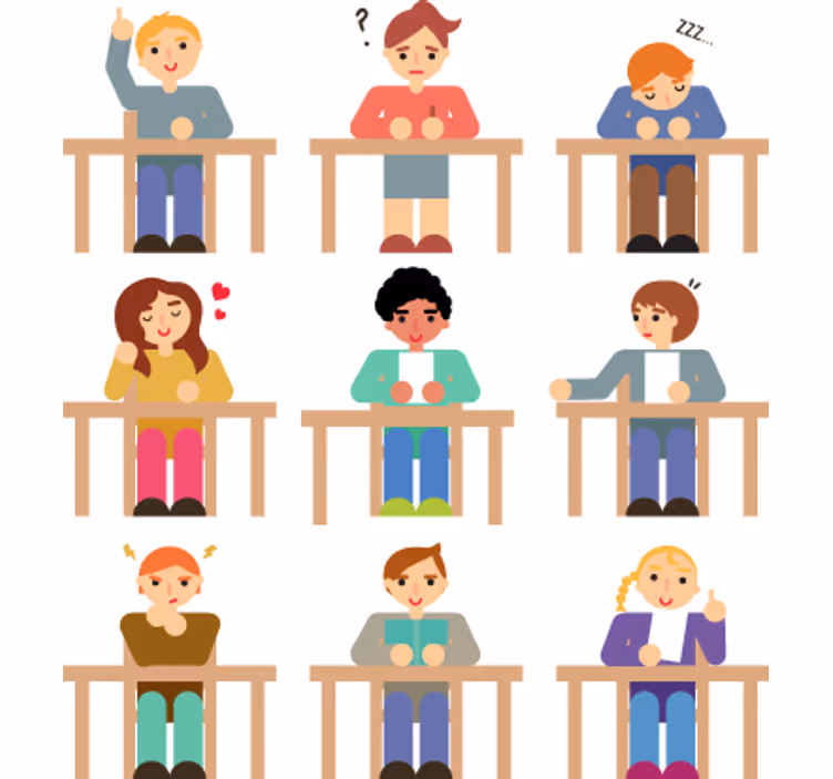 Roleta děti sbírka samolepek na lavici - TenStickers