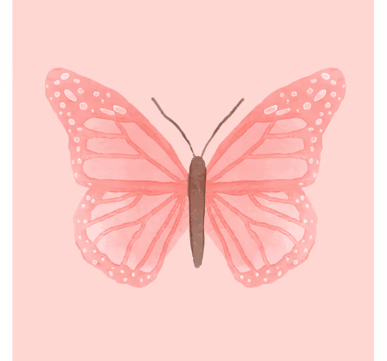 Roleta děti motýlci na růžových dlaždicích - TenStickers