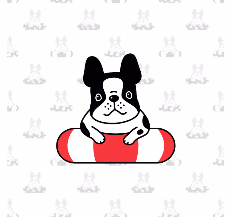 Roleta děti s roztomilým vzorem francouzského buldoka - TenStickers