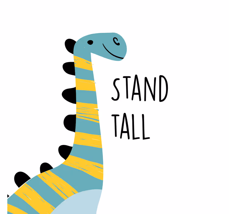 Roleta děti nordický dinosaur stojí vzpřímeně - TenStickers
