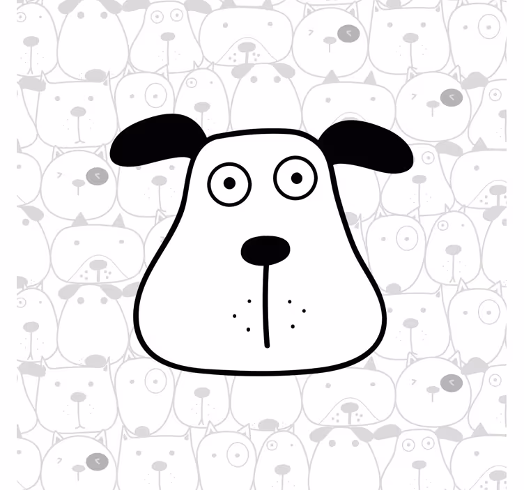 Roleta děti s úžasným ručně malovaným vzorem psů - TenStickers