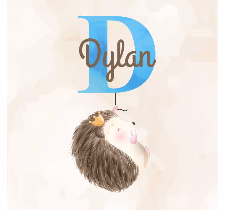 Roleta děti roztomilý ježek s jménem - TenStickers