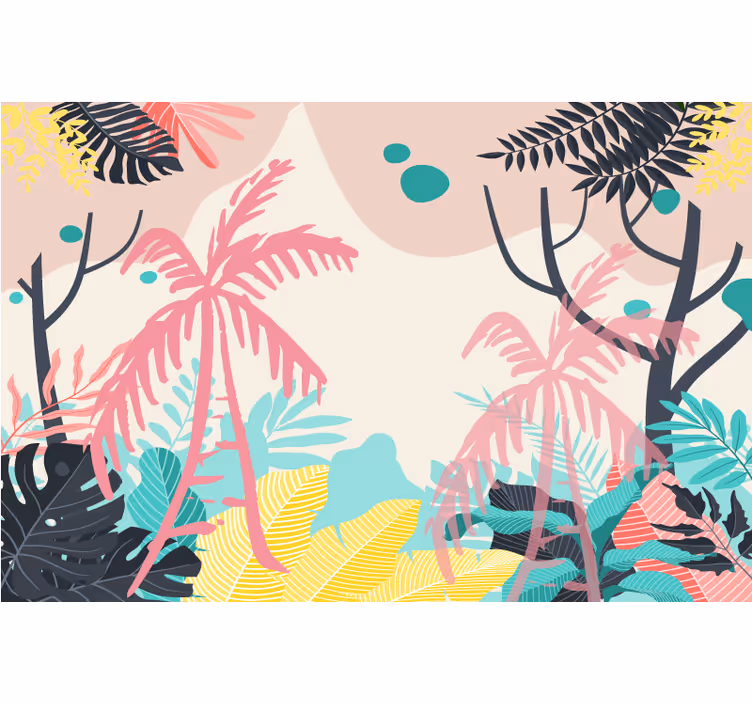 Roleta děti s palmami v boho stylu - TenStickers