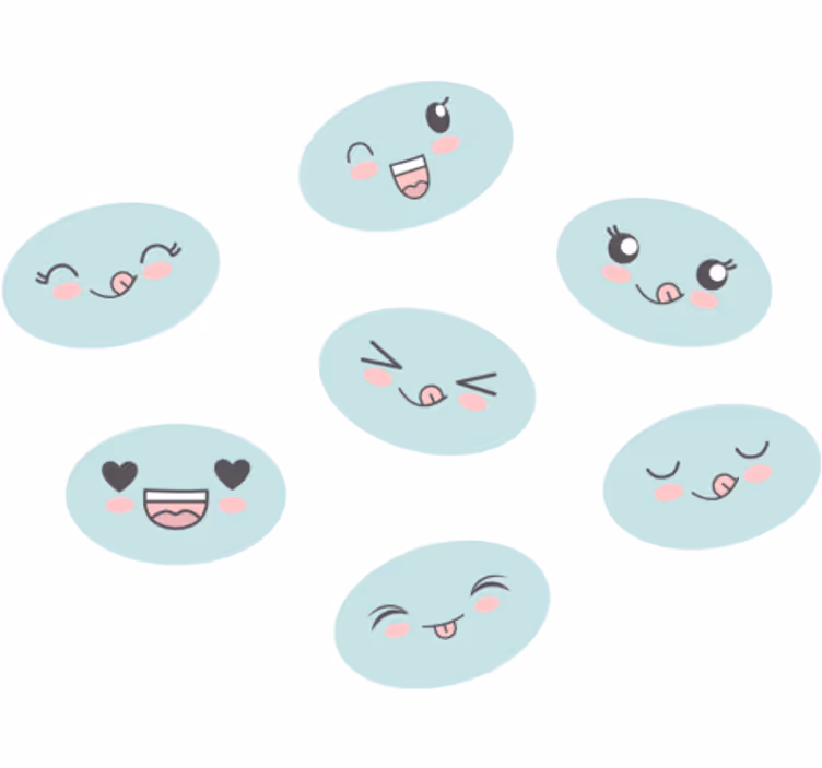Roleta děti s roztomilými anime obličeji - TenStickers