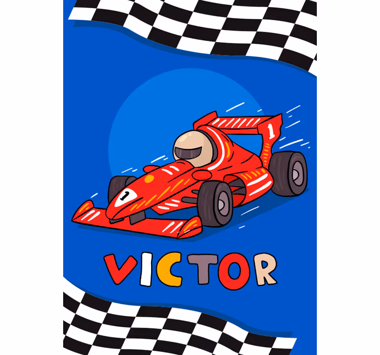 Roleta děti závodní formule 1 - TenStickers