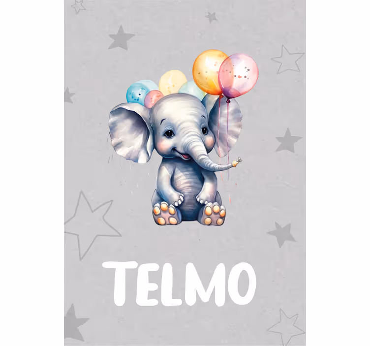 Roleta děti sloník s balónky - TenStickers