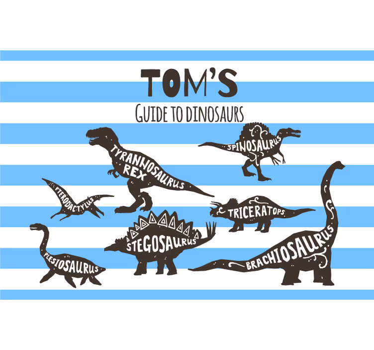 Roleta děti s osobními názvy dinosaurů - TenStickers