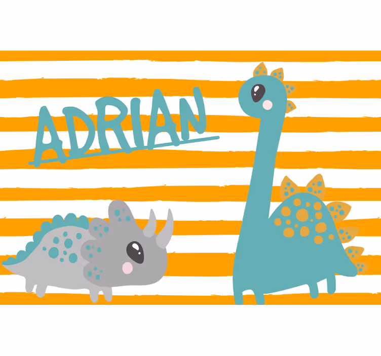 Roleta děti dinosaur modrooranžový - TenStickers