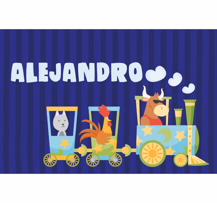 Roleta děti s personalizovanou vlakovou podložkou - TenStickers