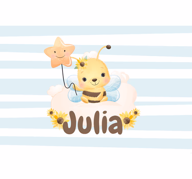 Roleta děti s roztomilou včelkou a jménem - TenStickers