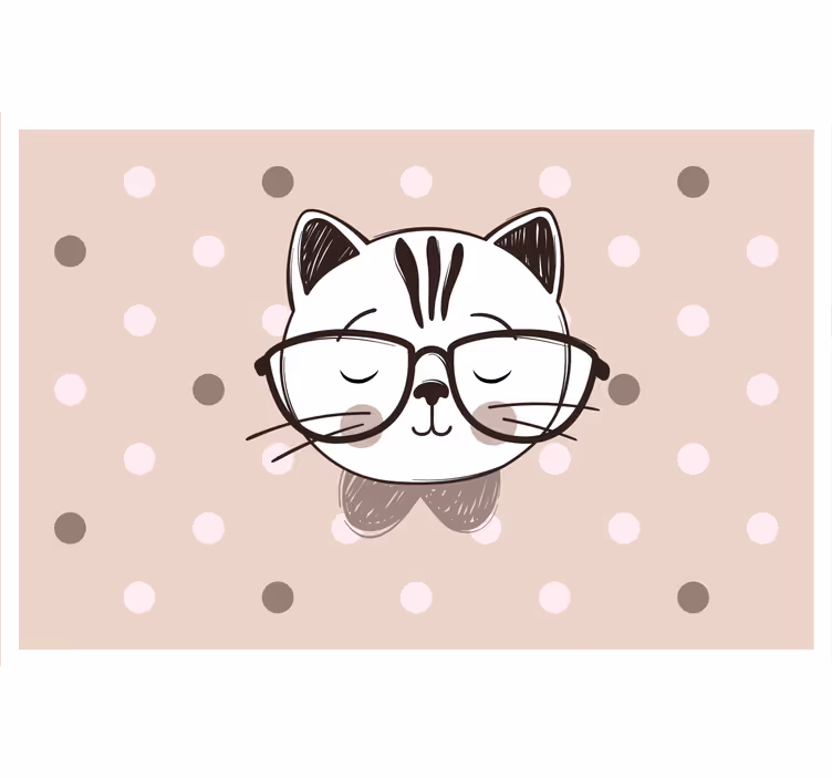 Roleta děti chytrá kočka s brýlemi - TenStickers