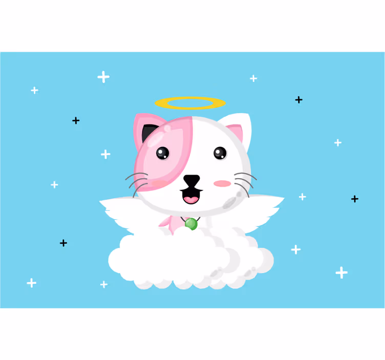 Roleta děti andělská kočka - TenStickers