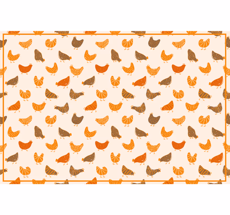 Roleta děti s oranžovým vzorem kuřátek - TenStickers