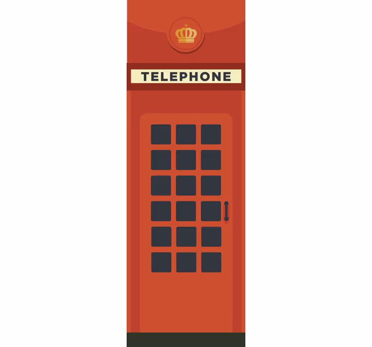 Roleta kuchyně červená britská telefonní budka - TenStickers