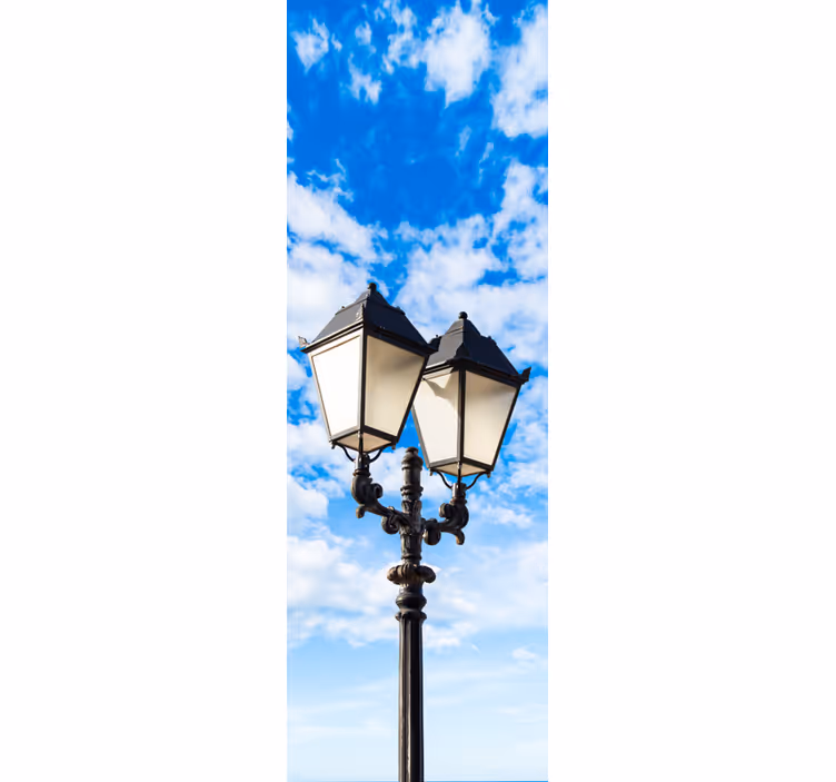 Roleta kuchyně lampa a mraky - TenStickers