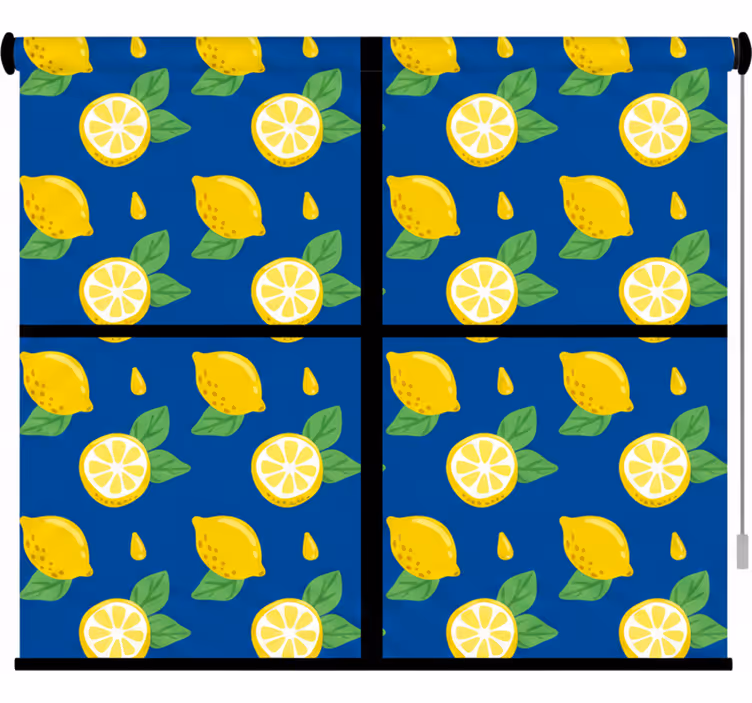 Roleta kuchyně s ručně malovanými citrony - TenStickers