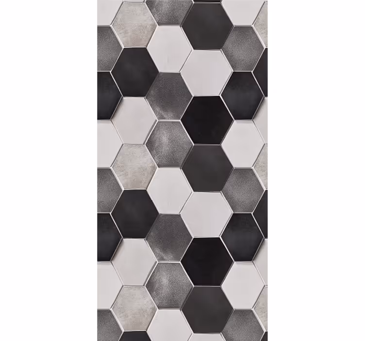 Roleta kuchyně šedé hexagony - TenStickers