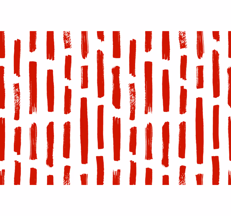 Červená roleta s červenobílým pruhem - TenStickers