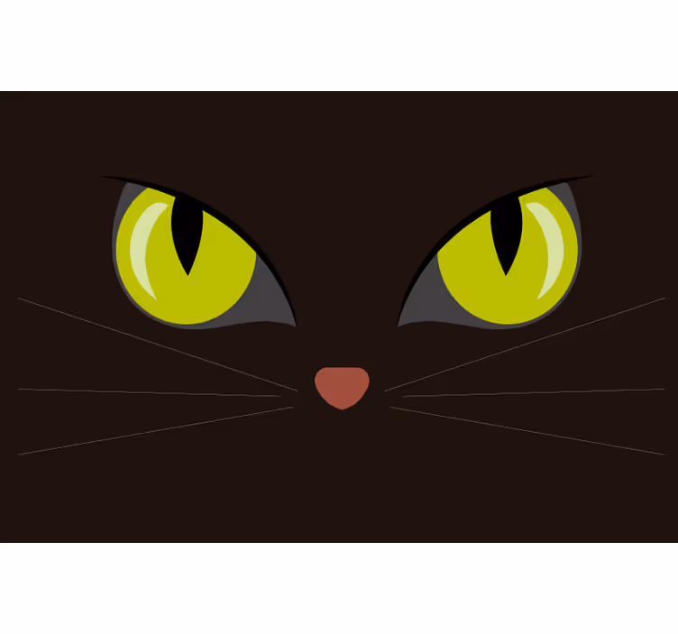 Černá roleta děsivá černá kočka na halloween - TenStickers
