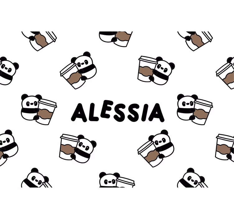Šedá roleta s názvem pandy - TenStickers