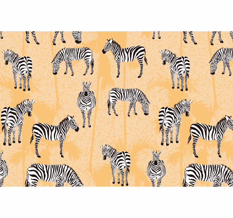 Béžová roleta zebra a palmy - TenStickers