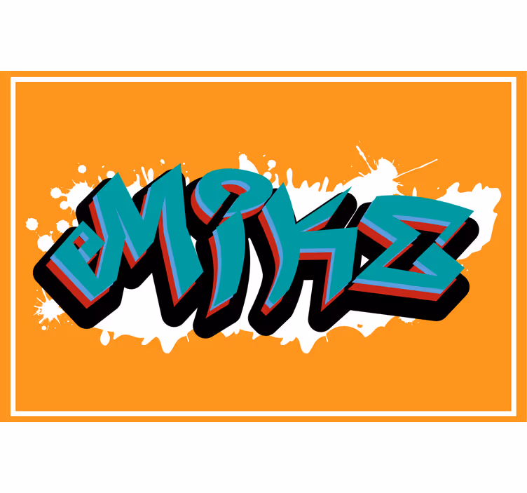 Oranžová roleta král divokého stylu graffiti - TenStickers