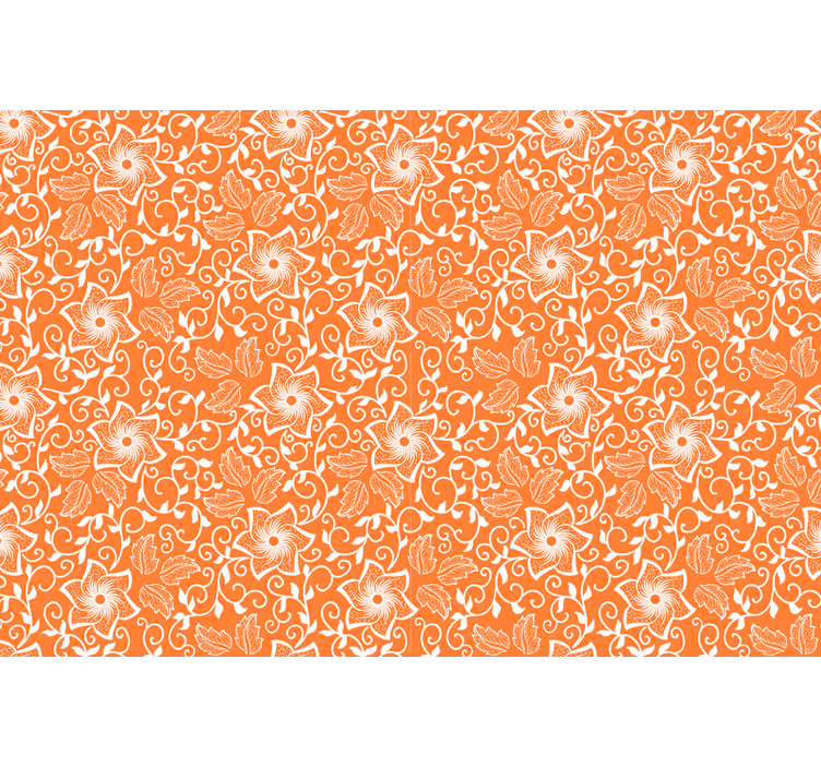 Oranžová roleta s paisley květinami - TenStickers