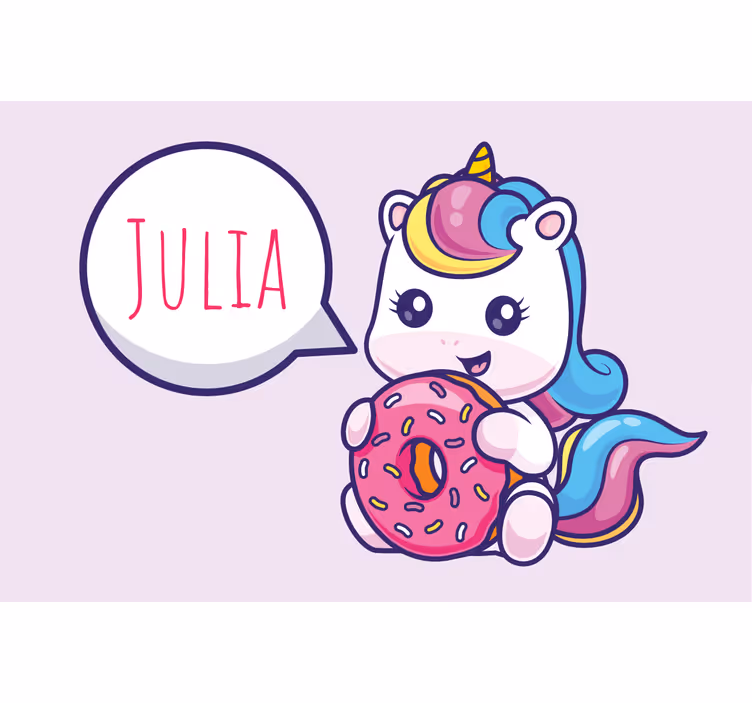 Fialová roleta jednorožce s koblihou - TenStickers