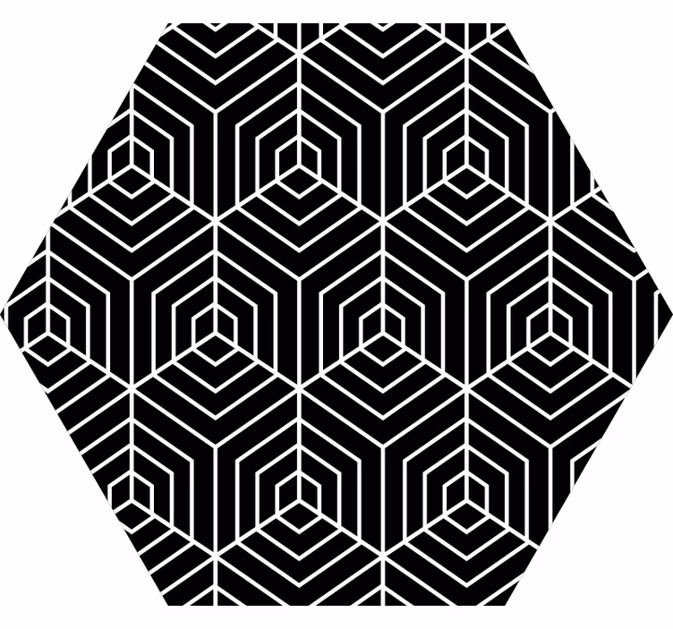 Roleta ložnice abstraktní linie v hexagonu - TenStickers