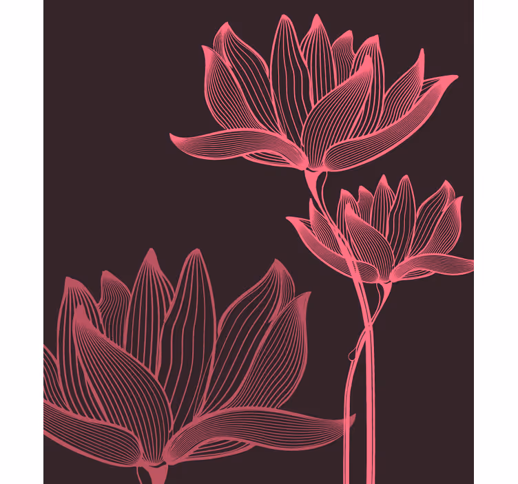 Roleta ložnice lotus dvě květiny - TenStickers